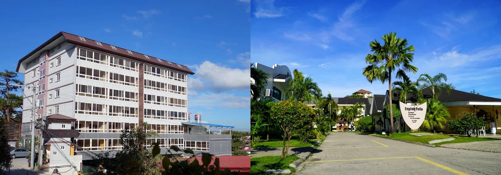 Baguio and Cebu English school campus environments compared